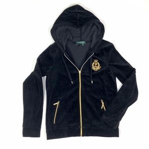 Ralph Lauren Black Velvet Hoodie